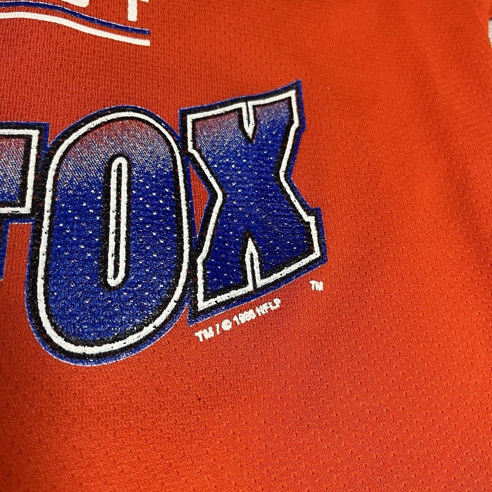 Broncos Jersey Size Large Orange Blue Vintage NFL On Fox Football - Picture 5 of 11